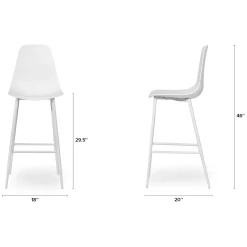 Svelti Bar Stool - Pure White