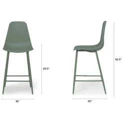 Svelti Counter Stool - Aloe Green