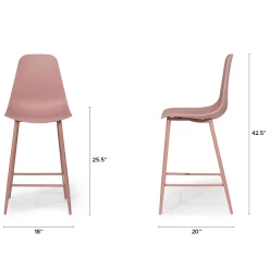 Svelti Counter Stool - Dusty Pink