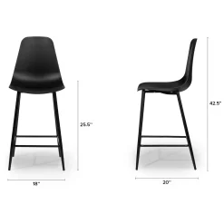 Svelti Counter Stool - Pure Black