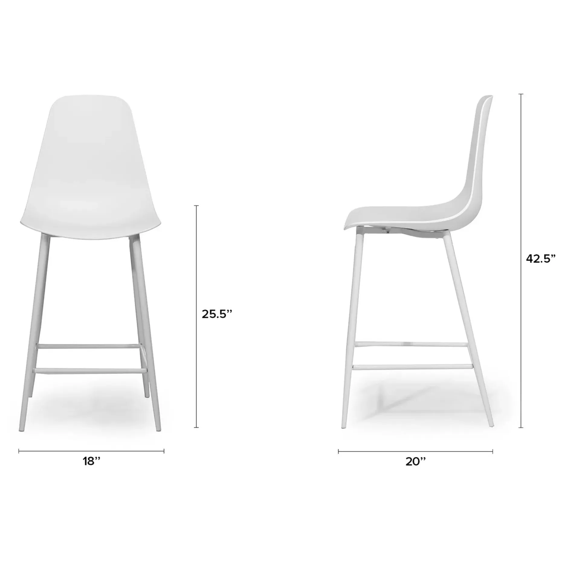 Svelti Counter Stool - Pure White
