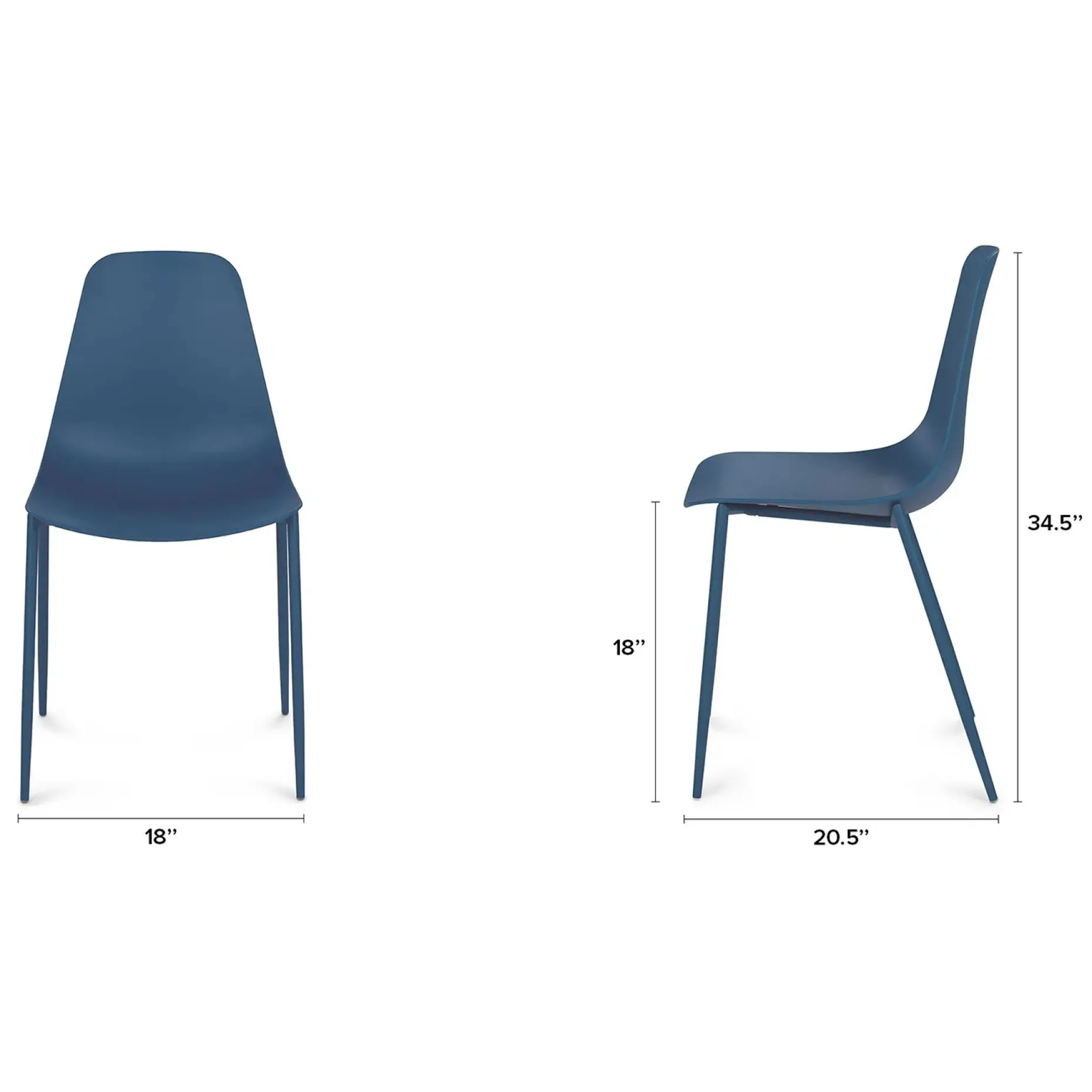 Svelti Dining Chair - Berry Blue