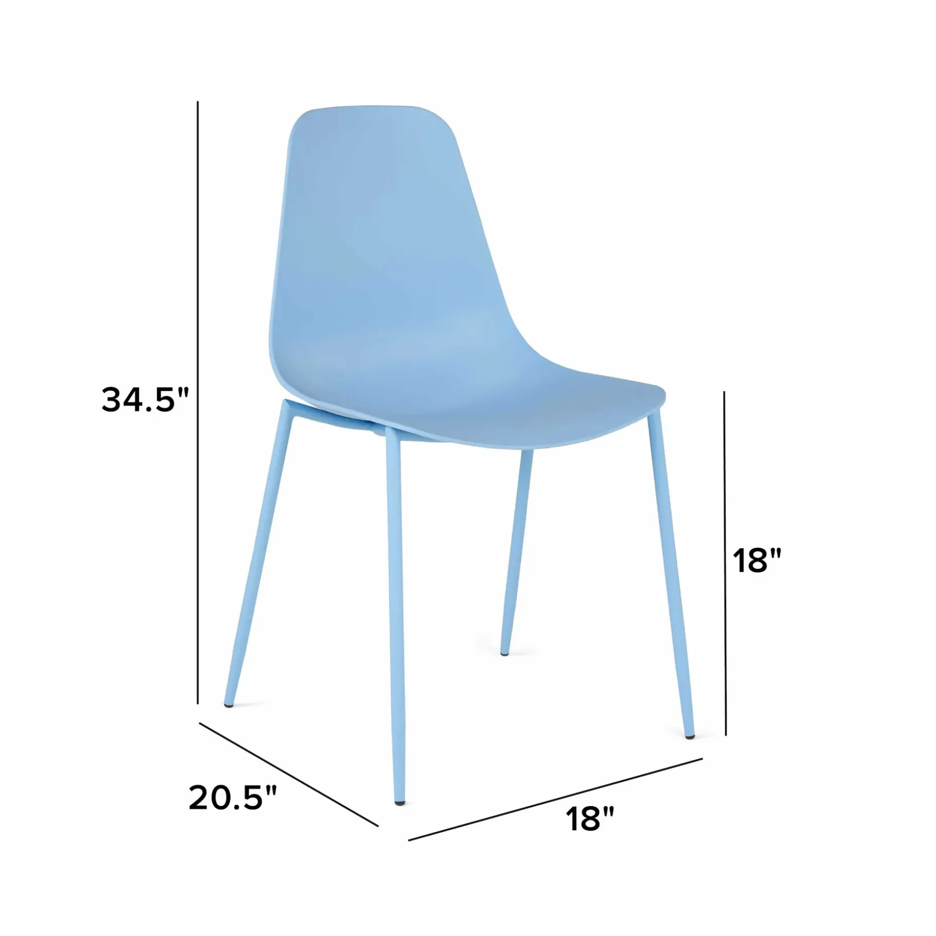 Svelti Dining Chair - Poplin Blue