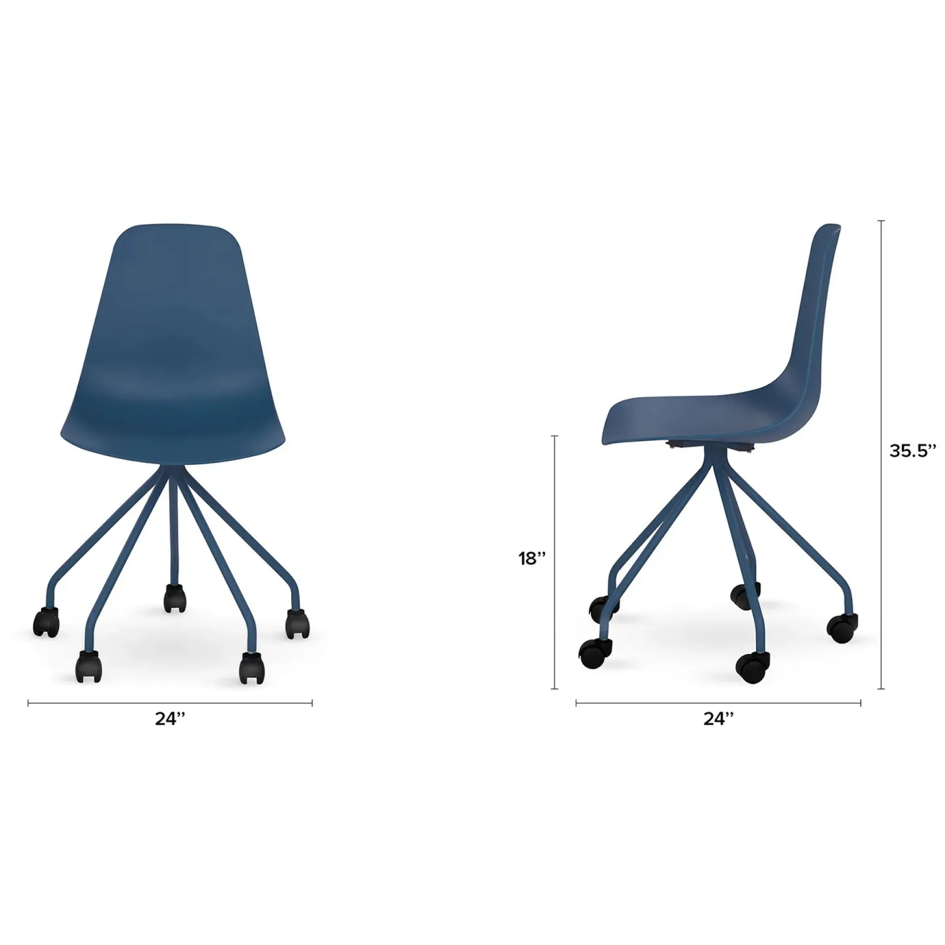 Svelti Office Chair - Berry Blue