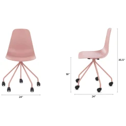 Svelti Office Chair - Dusty Pink