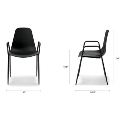 Svelti Stackable Dining Armchair - Pure Black
