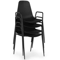 Svelti Stackable Dining Armchair - Pure Black