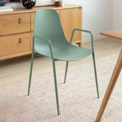 Svelti Stackable Dining Armchair - Aloe Green