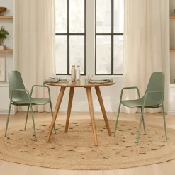 Svelti Stackable Dining Armchair - Aloe Green