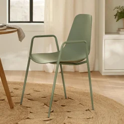 Svelti Stackable Dining Armchair - Aloe Green