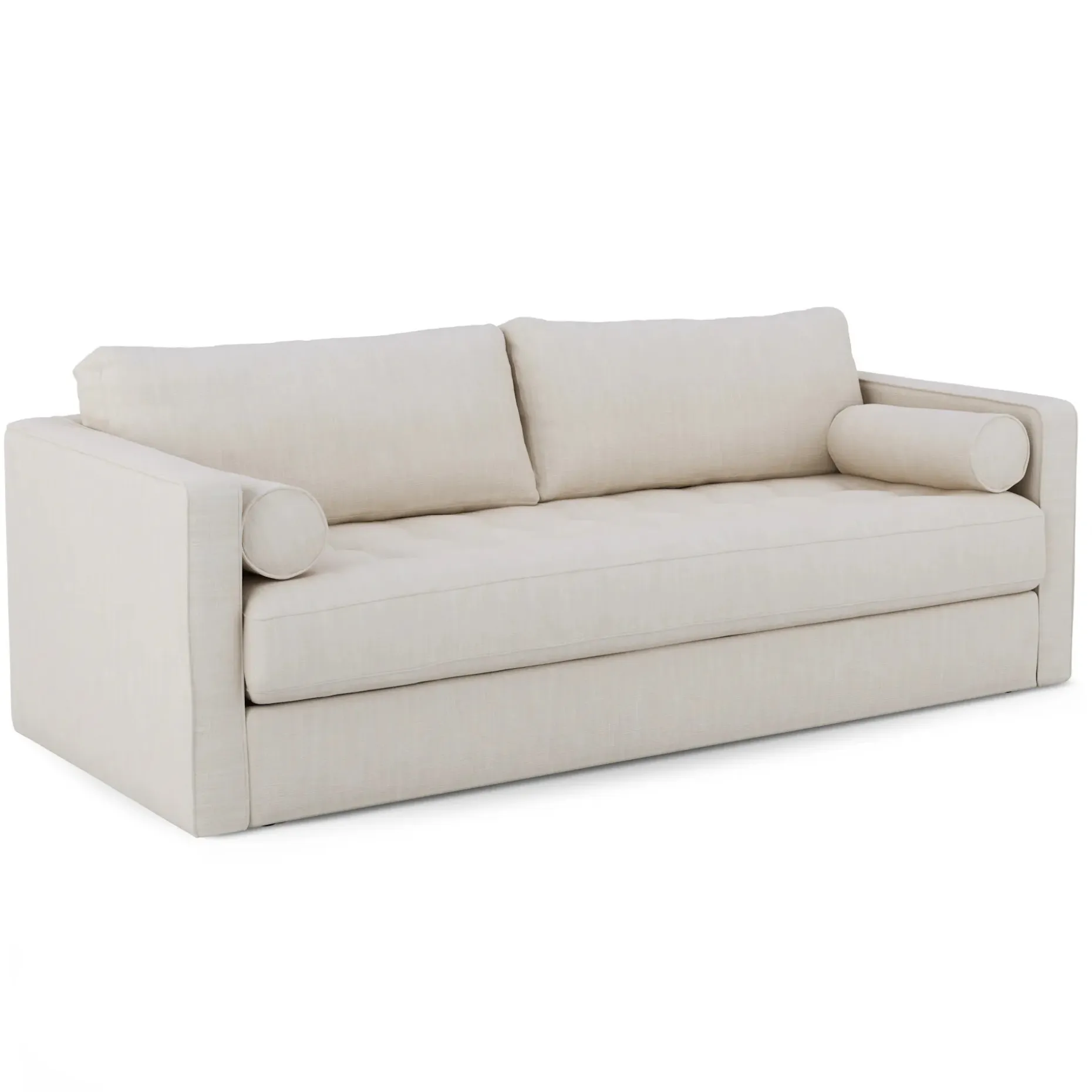 Sven 88" Grounded Tufted Sofa - Biscuit Cream