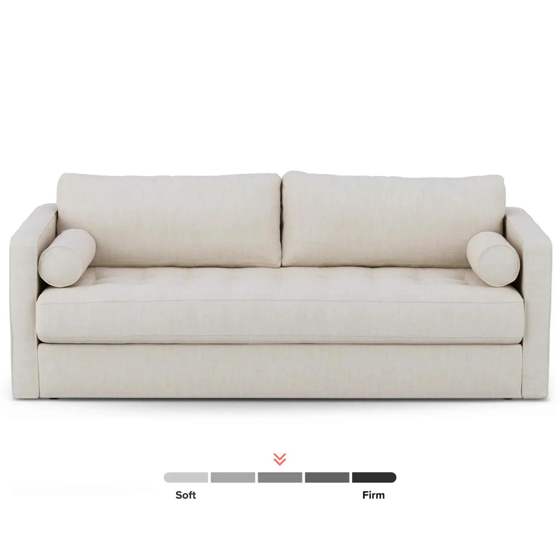 Sven 88" Grounded Tufted Sofa - Biscuit Cream