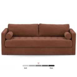 Sven 88" Grounded Tufted Sofa - Ratine Oxide