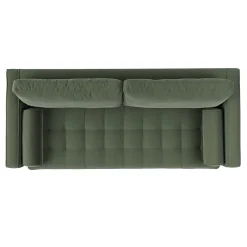 Sven 88" Grounded Tufted Velvet Sofa - Plush Pacific Green