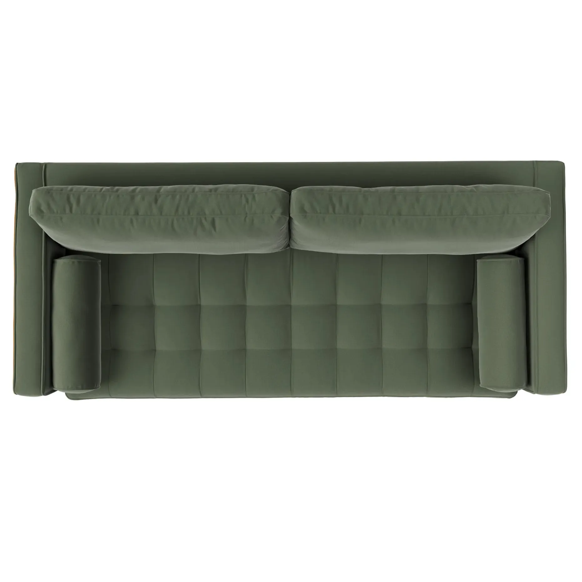 Sven 88" Grounded Tufted Velvet Sofa - Plush Pacific Green