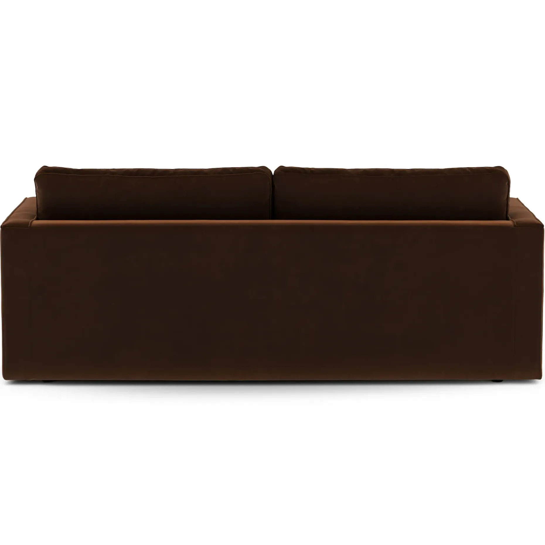 Sven 88" Grounded Tufted Velvet Sofa - Plush Pacific Brown