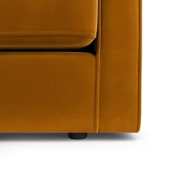 Sven 88" Grounded Tufted Velvet Sofa - Plush Pacific Ginger
