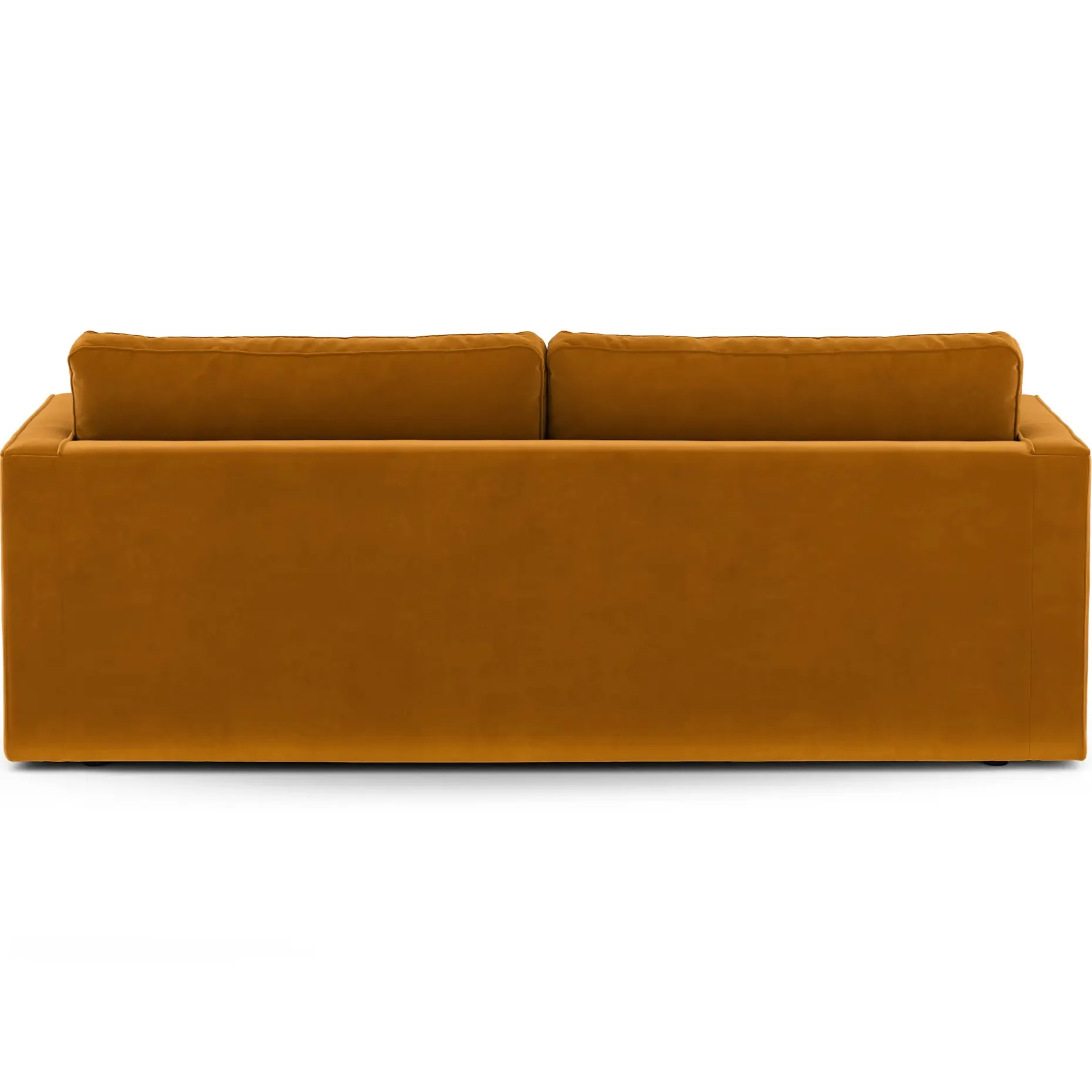 Sven 88" Grounded Tufted Velvet Sofa - Plush Pacific Ginger