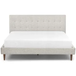 Sven King Tufted Bed - Birch Ivory