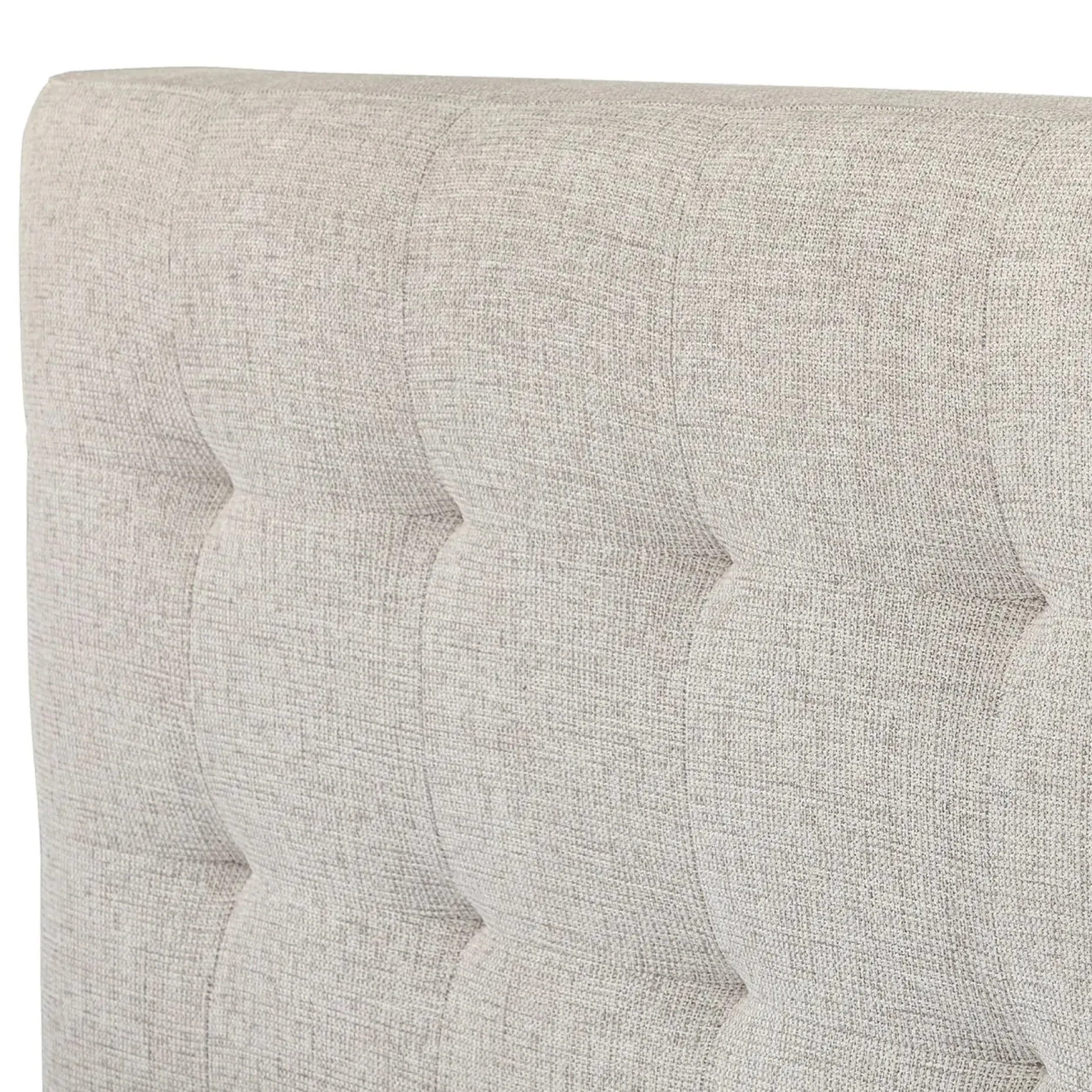 Sven King Tufted Bed - Birch Ivory