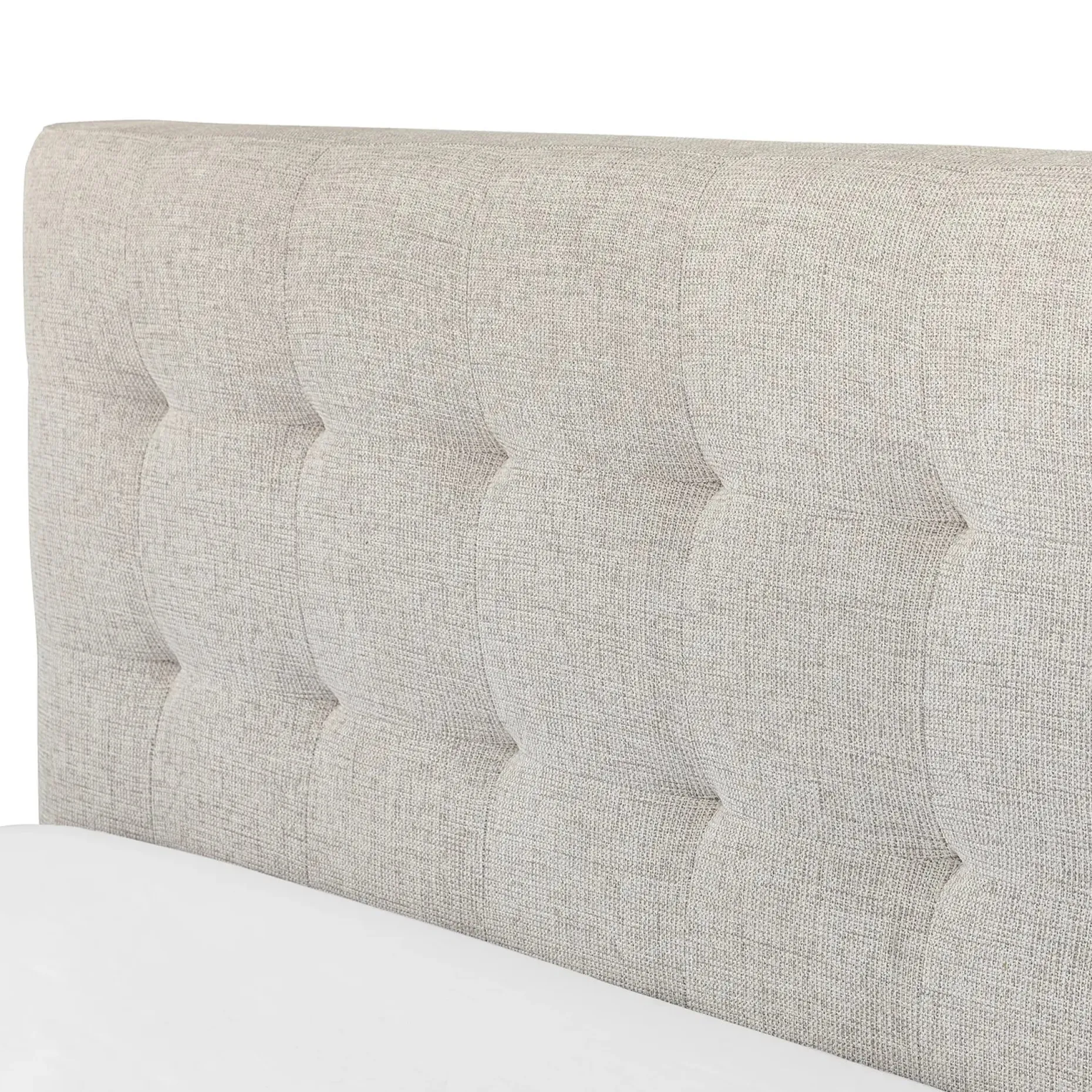 Sven King Tufted Bed - Birch Ivory