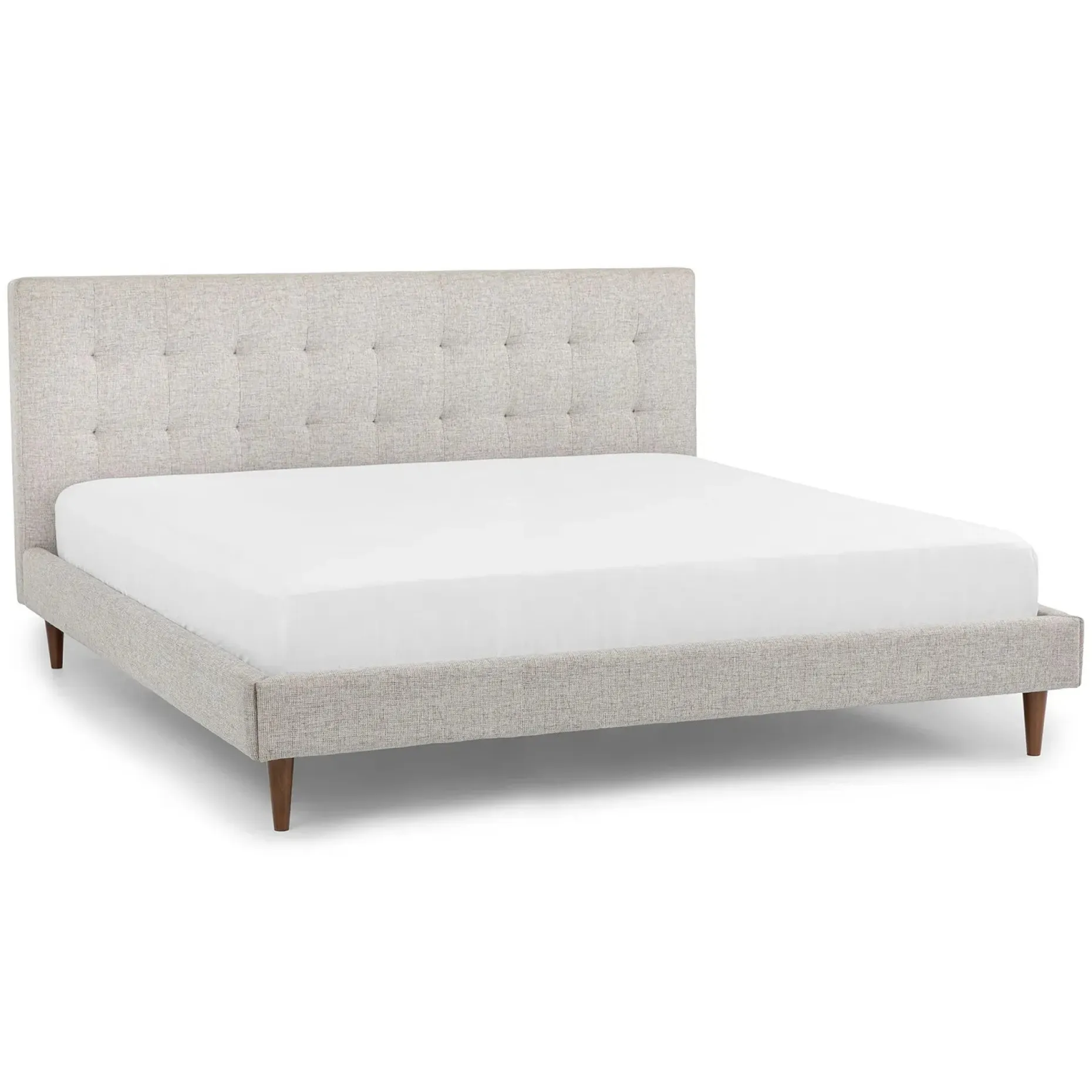 Sven King Tufted Bed - Birch Ivory
