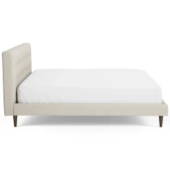 Sven King Tufted Bed - Biscuit Cream