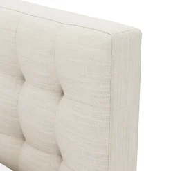 Sven King Tufted Bed - Biscuit Cream