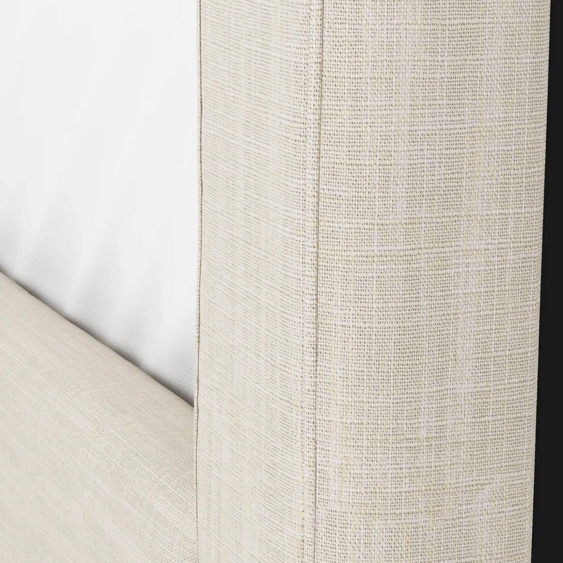 Sven King Tufted Bed - Biscuit Cream