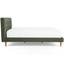 Sven King Tufted Bed - Fir Green