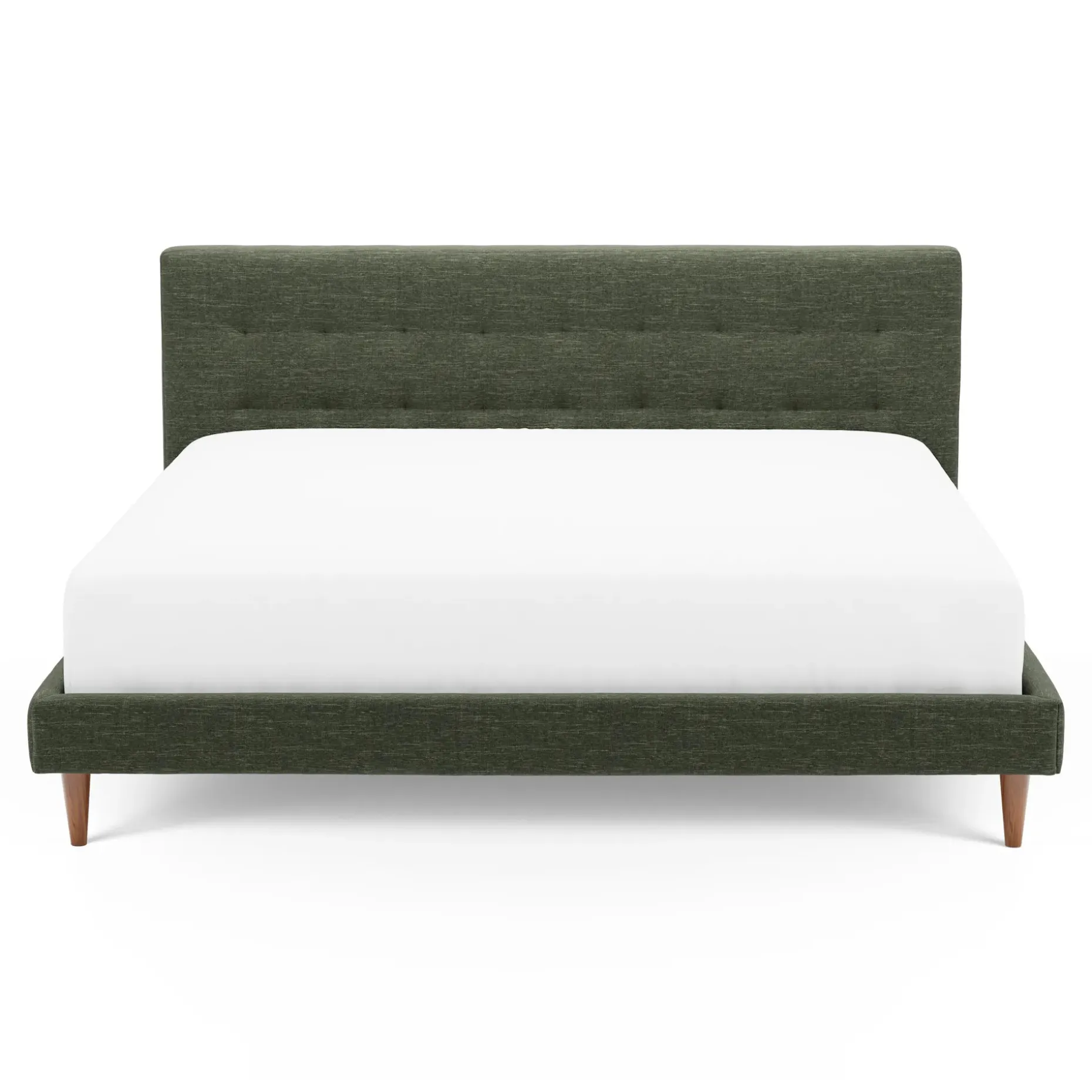 Sven King Tufted Bed - Fir Green