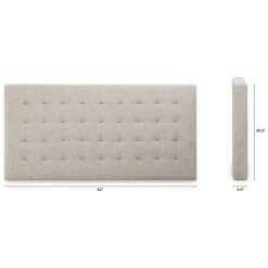 Sven King Tufted Headboard - Birch Ivory