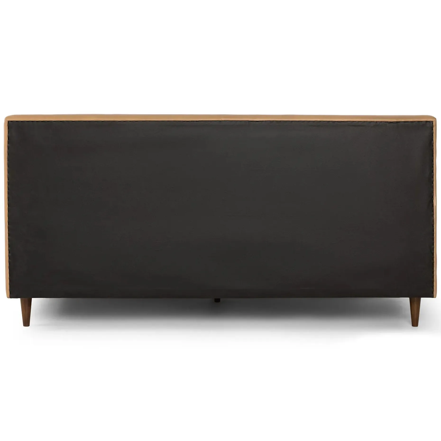 Sven King Tufted Leather Bed - Charme Tan