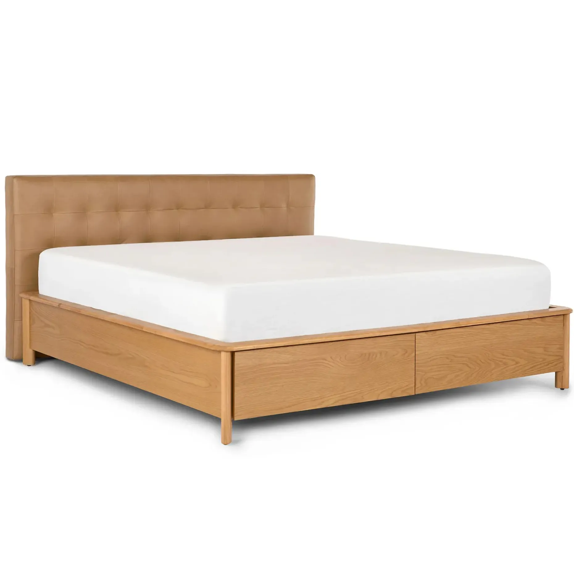 Sven King Tufted Leather Headboard - Charme Tan