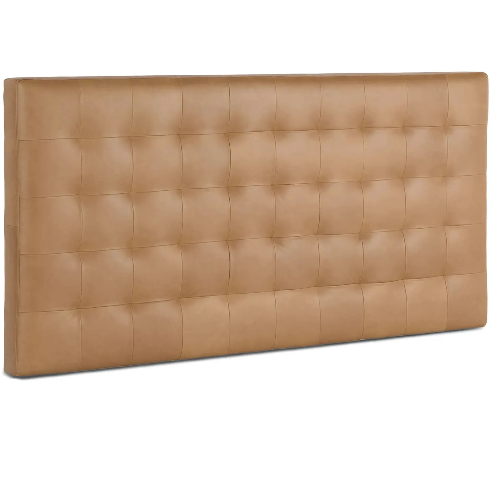 Sven King Tufted Leather Headboard - Charme Tan
