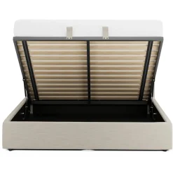 Sven King Tufted Storage Bed - Biscuit Cream