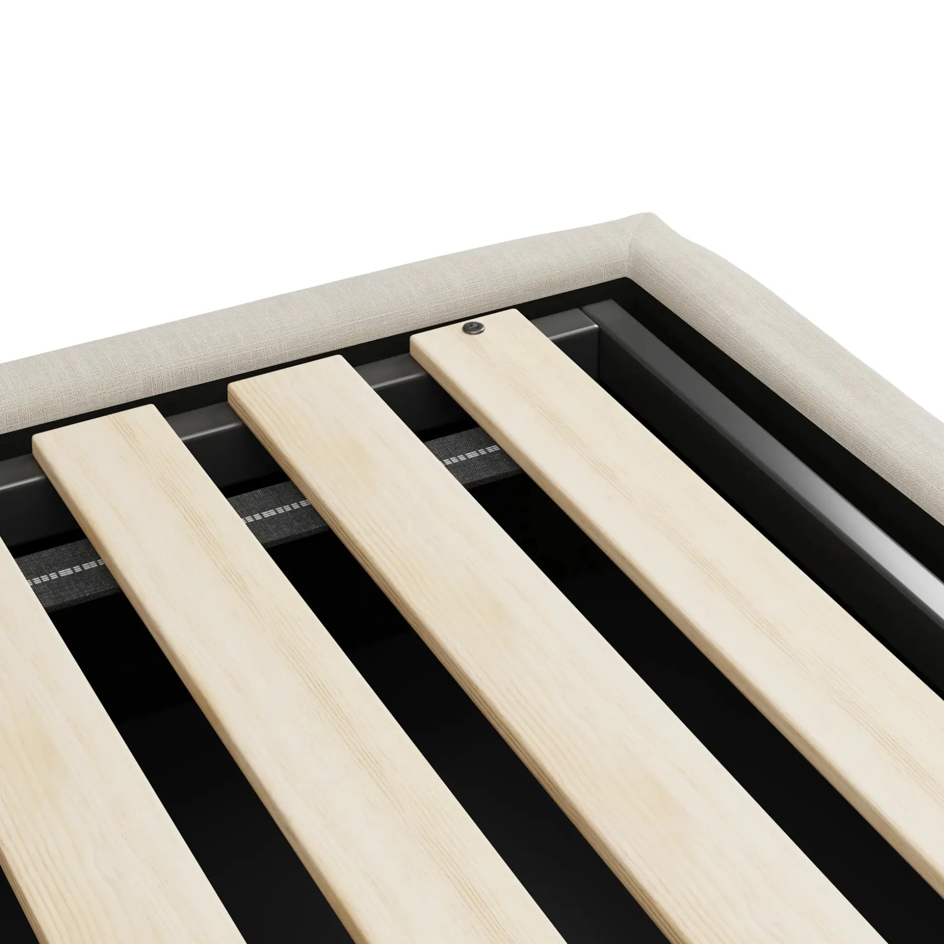 Sven King Tufted Storage Bed - Biscuit Cream