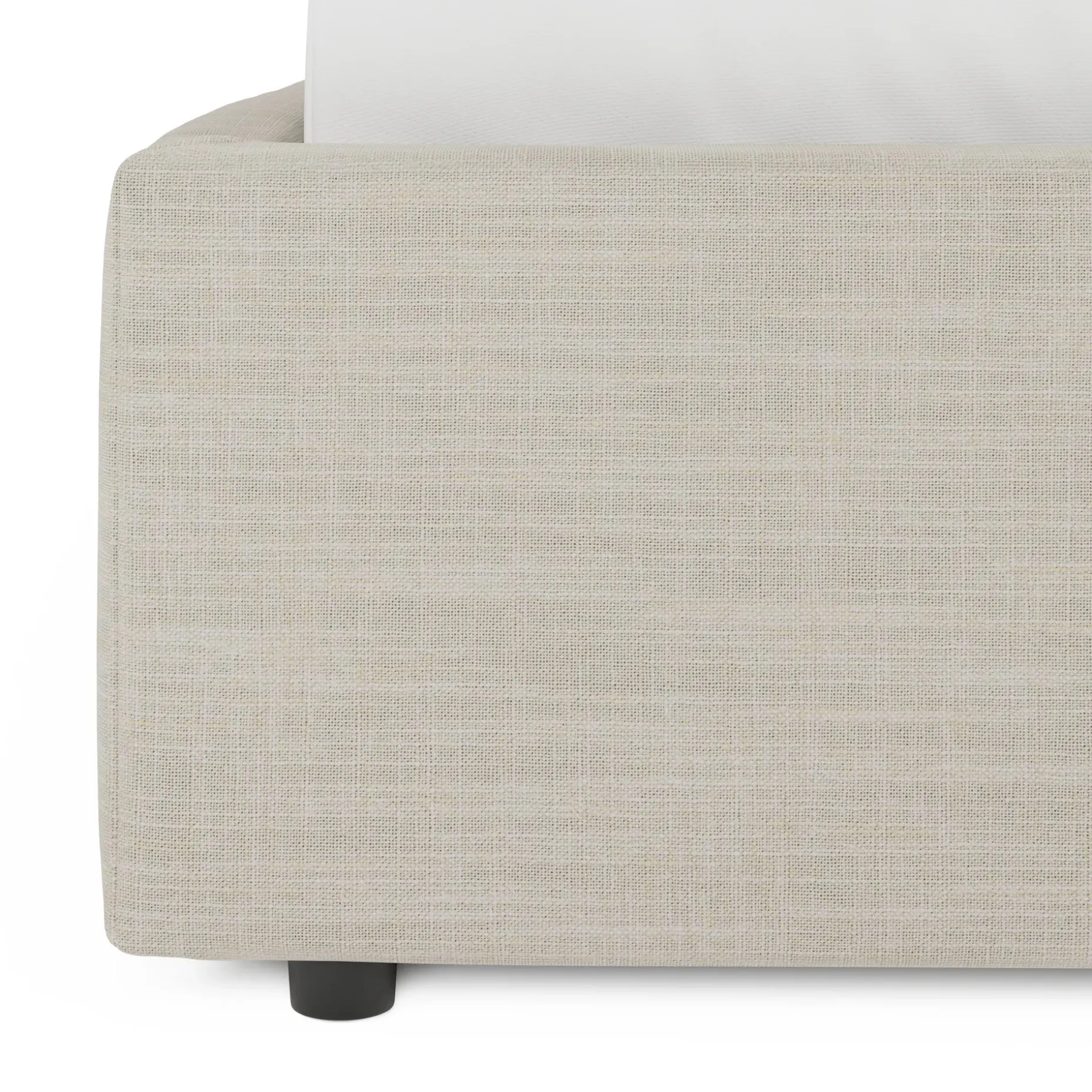 Sven King Tufted Storage Bed - Biscuit Cream