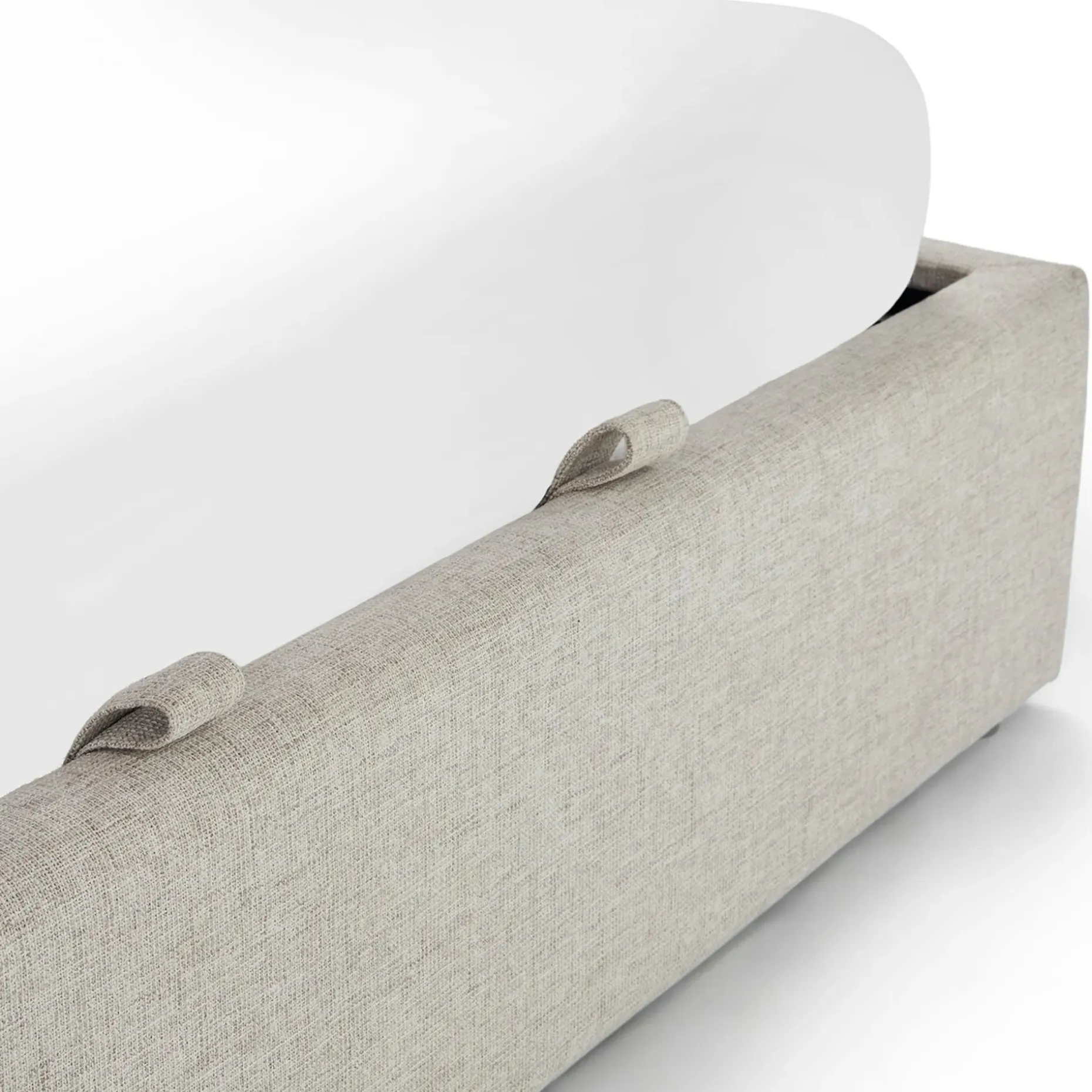 Sven King Tufted Storage Bed - Birch Ivory
