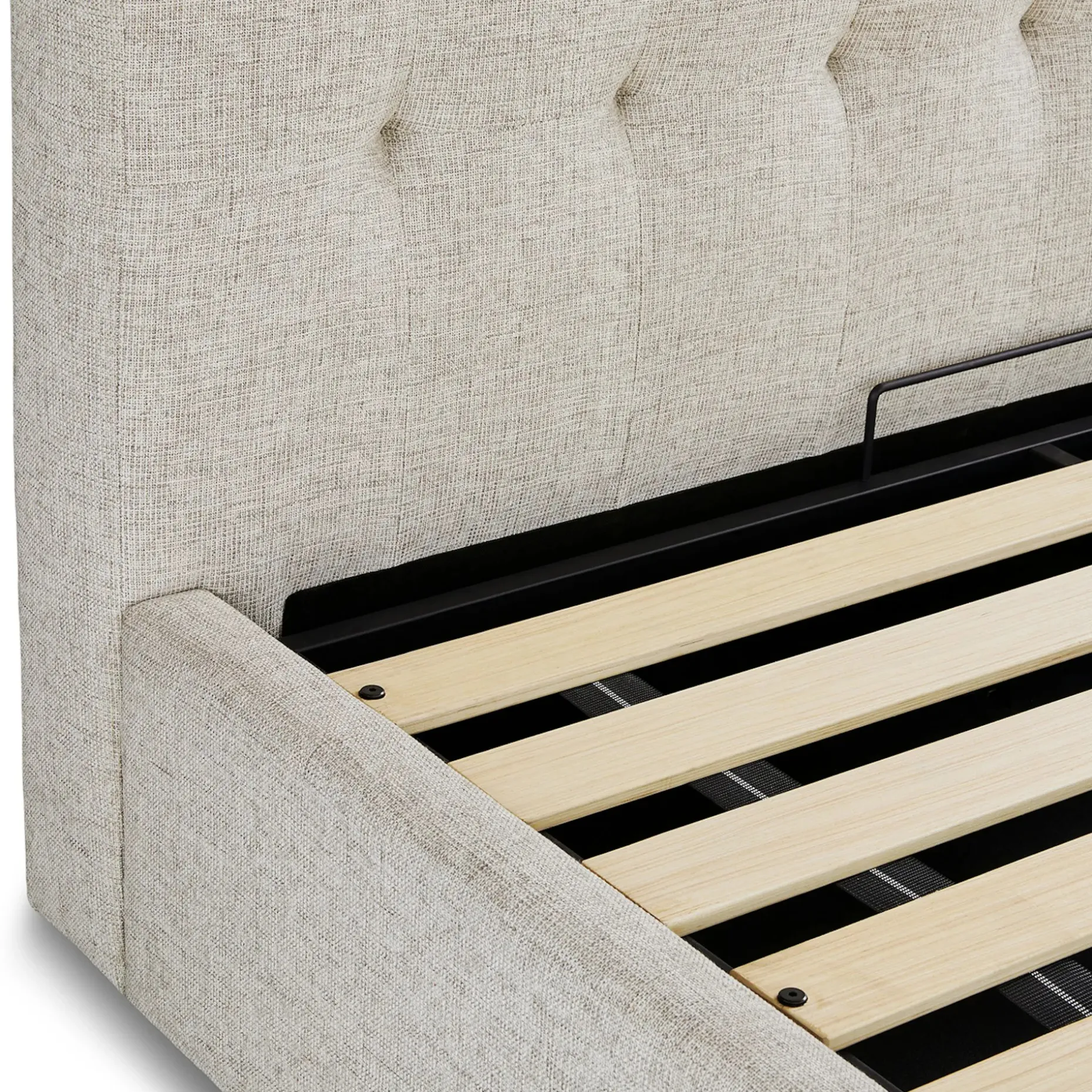 Sven King Tufted Storage Bed - Birch Ivory