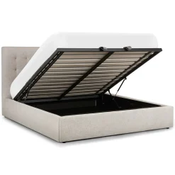 Sven King Tufted Storage Bed - Birch Ivory