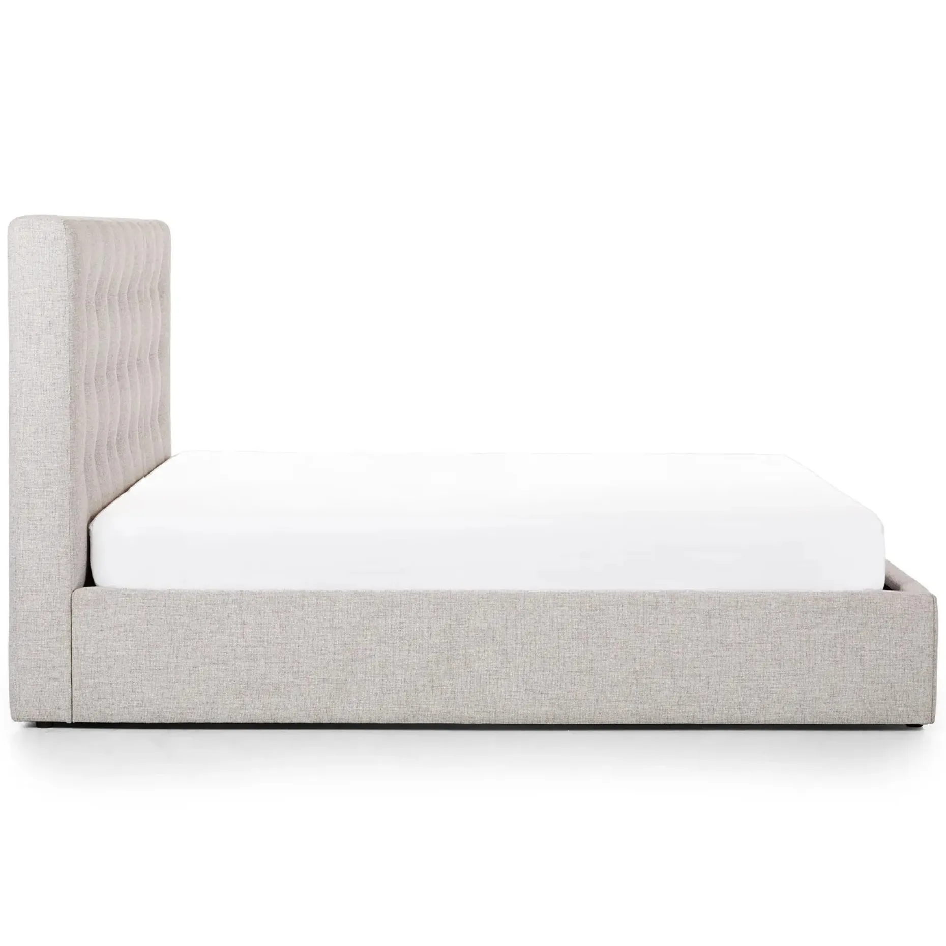 Sven King Tufted Storage Bed - Birch Ivory