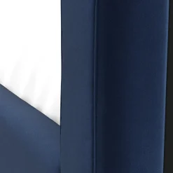 Sven King Tufted Velvet Bed - Plush Cascadia Blue