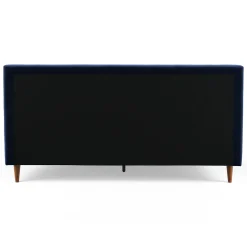 Sven King Tufted Velvet Bed - Plush Cascadia Blue