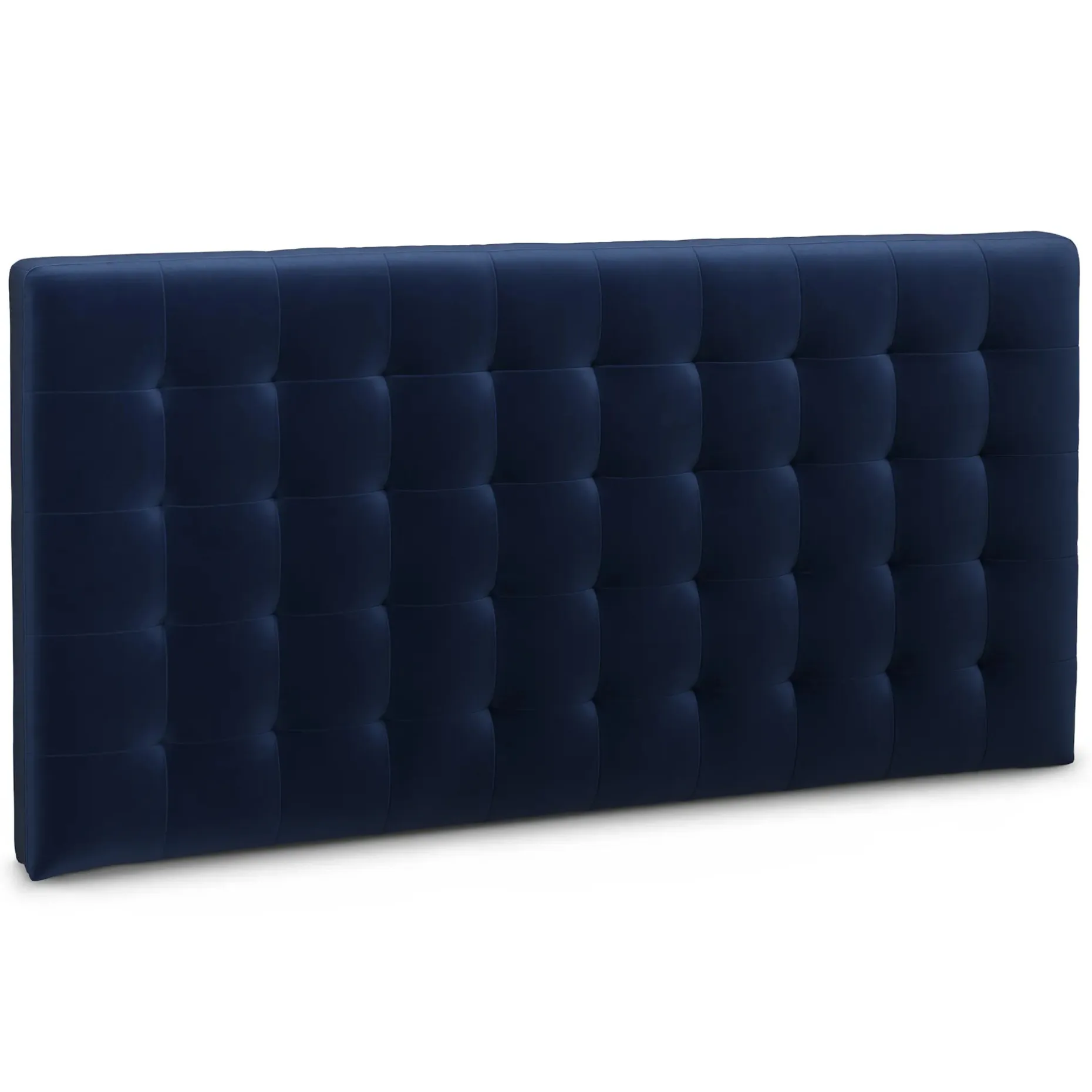 Sven King Tufted Velvet Headboard - Plush Cascadia Blue