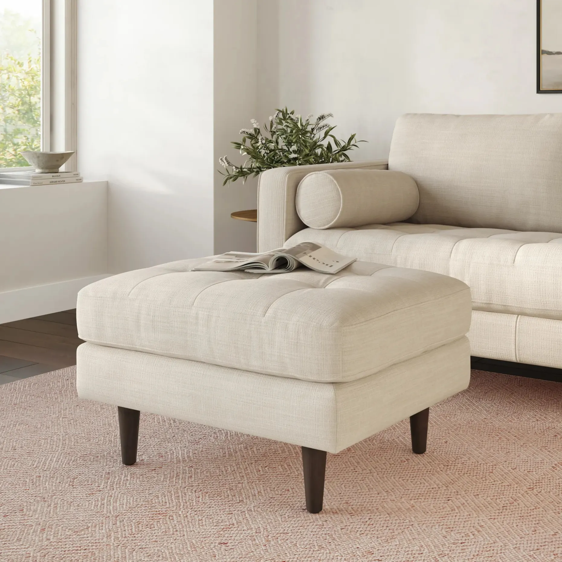 Sven 30" Ottoman - Biscuit Cream