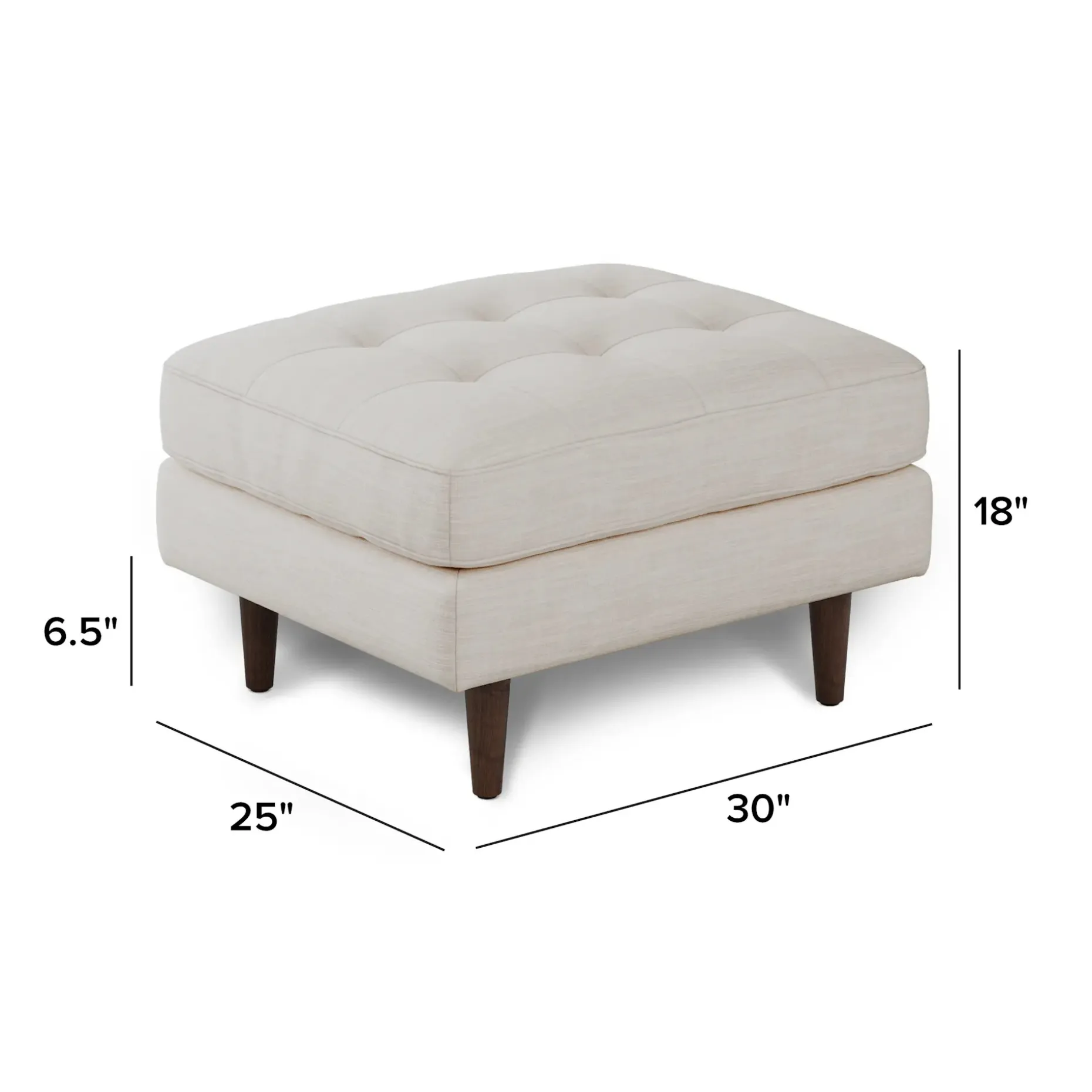 Sven 30" Ottoman - Biscuit Cream