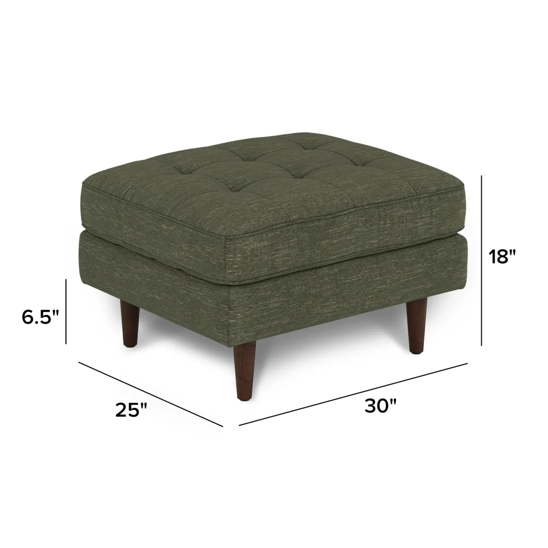 Sven 30" Ottoman - Fir Green