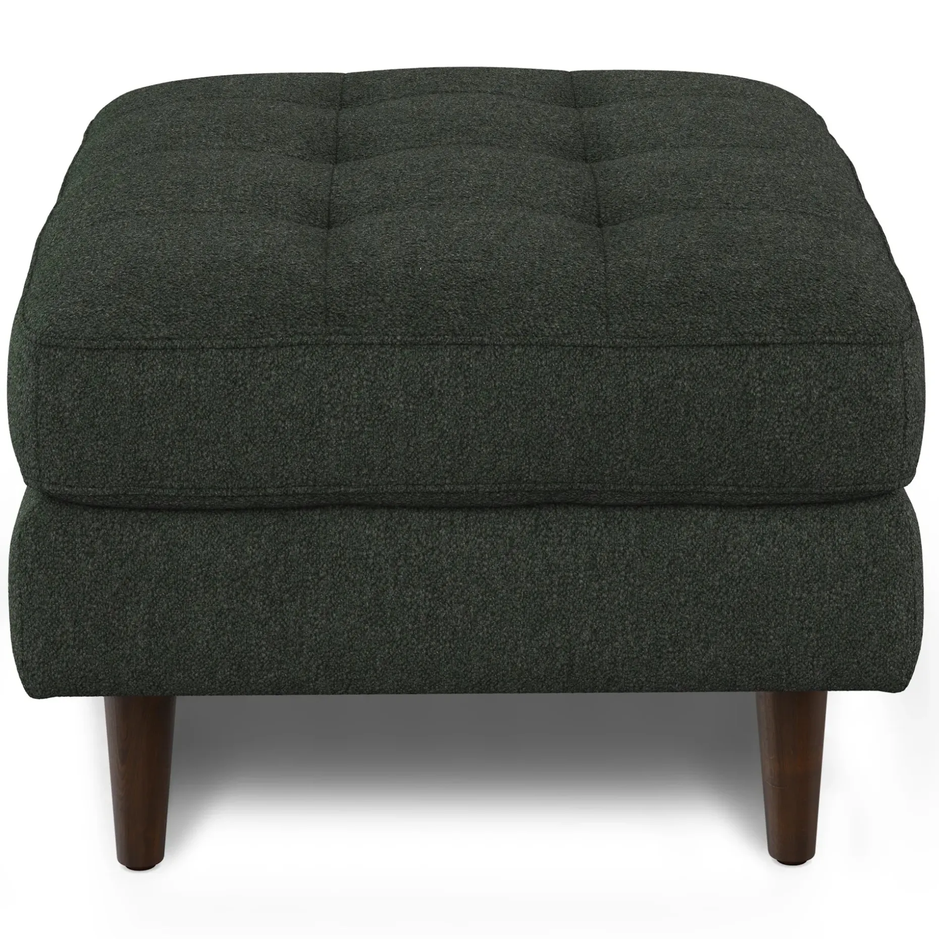 Sven 30" Ottoman - Green Wool Bouclé