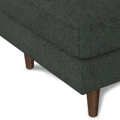 Sven 30" Ottoman - Green Wool Bouclé